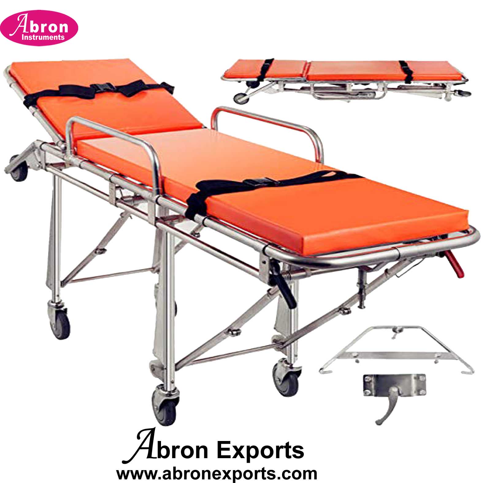 Patient Trolley Stretcher trolley with matress Autoloader Collapsible Medical Use Folding Ambulance abron ABM-2261-SBA1